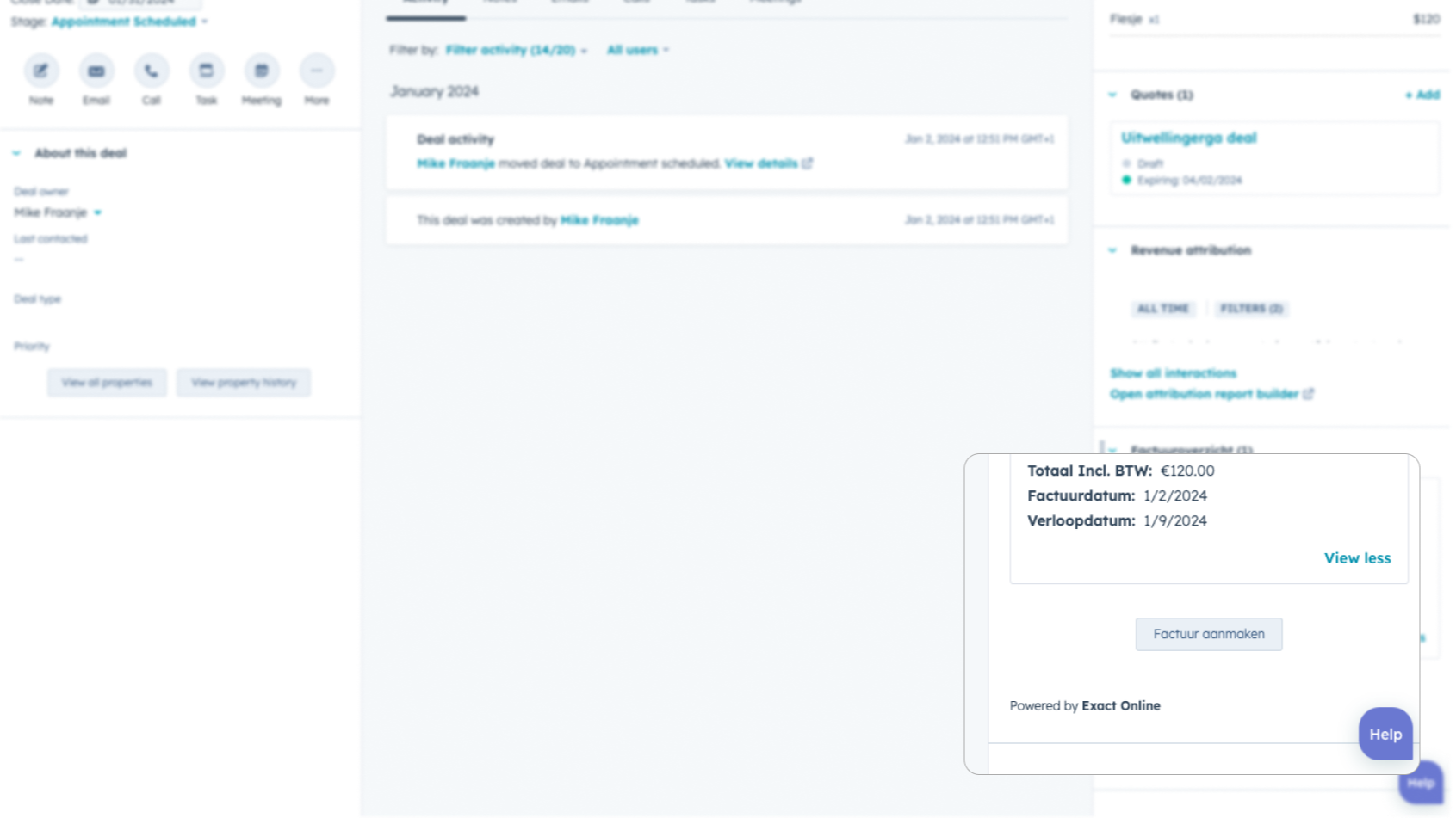 Direct een factuur aanmaken
