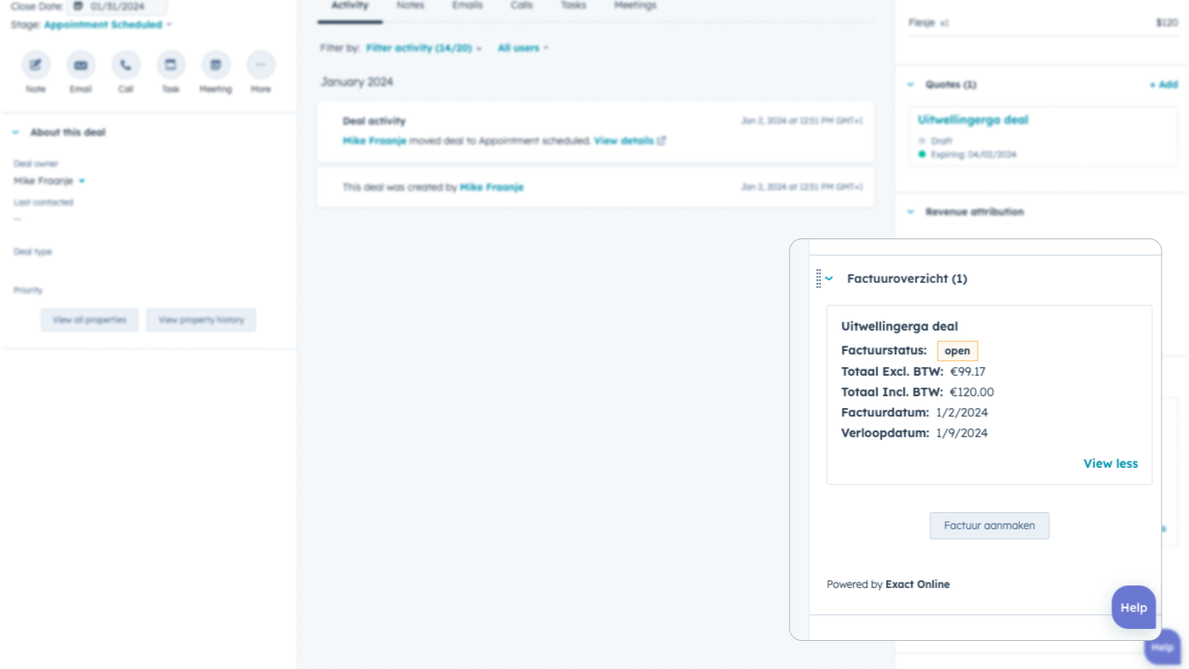 Overzicht van openstaande facturen