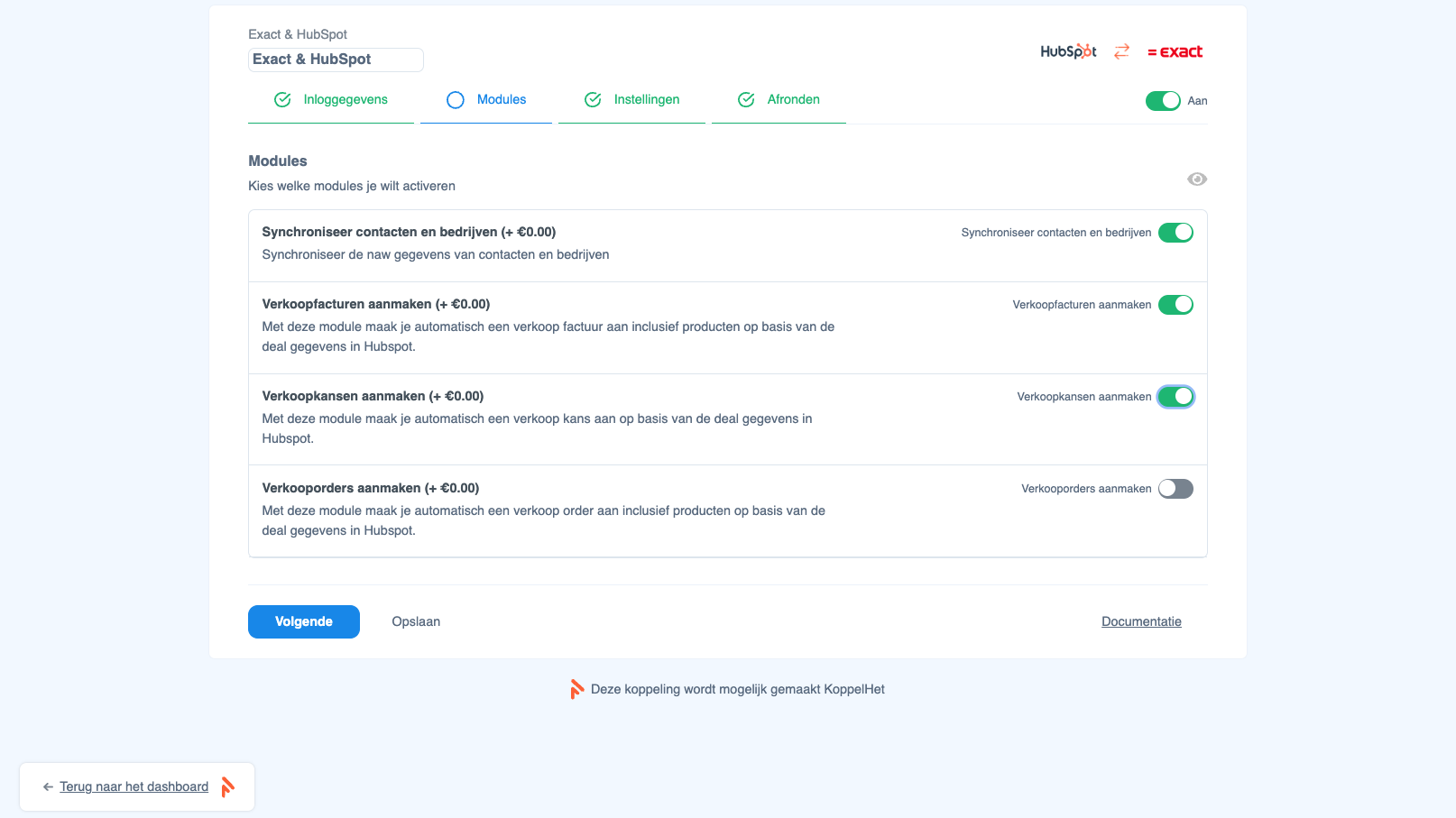 Verkoop kansen aanmaken